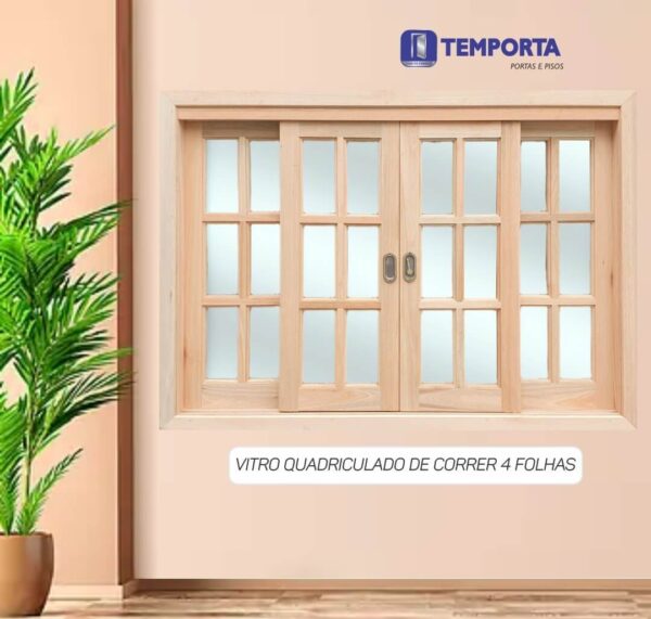 Vitro quadriculado de correr